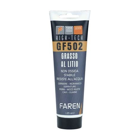 Grasso al litio faren GF 502-125ml resiste all'acqua-lubrificante x automezzi
