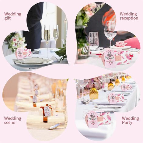 Porte-clés anges avec étiquettes de remerciement, boîtes à bonbons en papier, lot de 24, kit de porte-clés pour cadeaux d'invités (baby shower, mariage). (1/4)