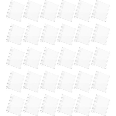 Porte étiquettes transparents en PVC pour étagères (1/5)