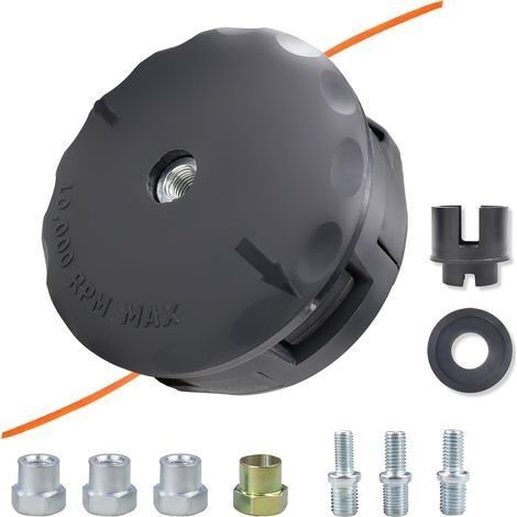 Tête de coupe pour débroussailleuse - Accessoire avec système Tap & Go M10 x 1,25 - Bobine de fil universelle (1/5)