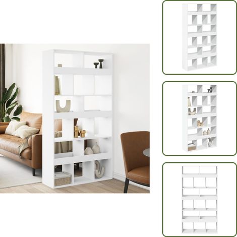 Cloison de séparation blanc 100x33x187,5 cm bois d'ingénierie - Cloison De Séparation - Cloisons De Séparation - Séparateur De Pièce - Cloison De Bureau (1/5)