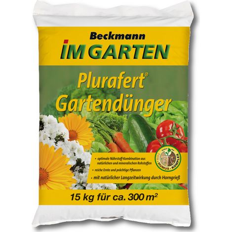 Beckmann Plurafert Gartendünger 15 kg Gemüsedünger Obstdünger Pflanzendünger Uni (1/3)