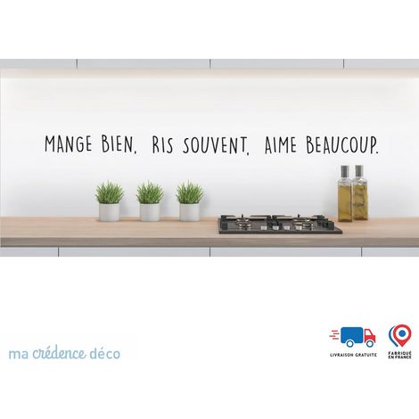 Crédence : MANGE BIEN 1 - Alu composite - 120 - 60 (1/3)