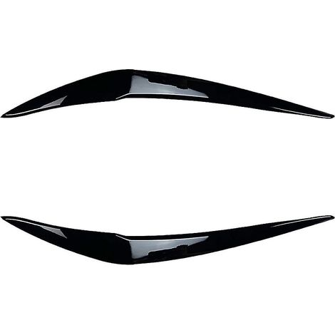 Pour - Série 1 F20 Fin 118i 120i 2015-2019 Bande de protection de phare avant noire brillante en forme de sourcil (1/5)
