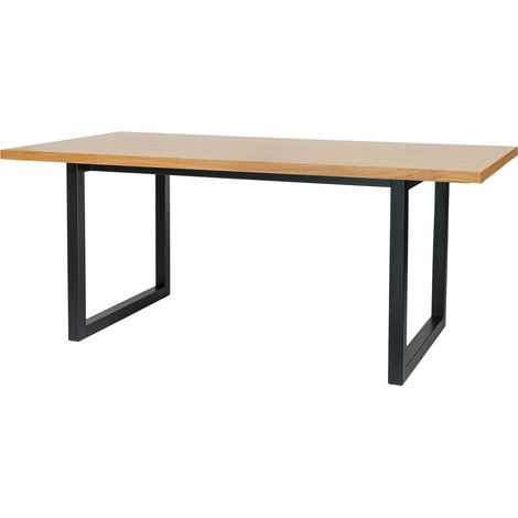Tavolo in legno per cucina e soggiorno in legno con struttura in alluminio 180 x 90 cm (1/3)