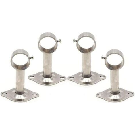 Tringle à rideau,4 Pièces Support Tringle à Rideau, Support Mural Support Tringle à Rideau, Utilisé pour Installer Tringles à Rideaux au Plafond et également Utilisé pour Installer des Tringles à Vête