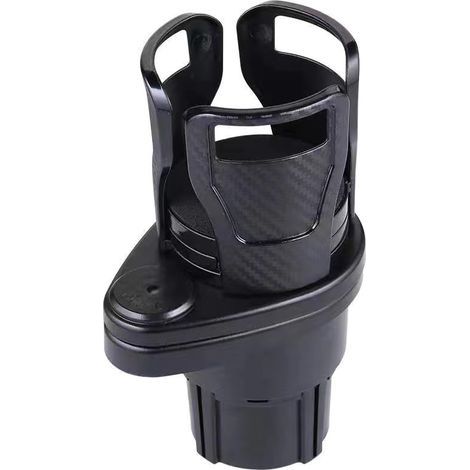 2-in-1 Car Cup Holder, Drink Holder, Adjustable Car Mount, 360-Degree Rotation, Car Cup Holder for Most Cars - Black (1/4)