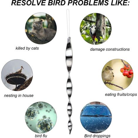 12 Vogelreflektoren für den Außenbereich, Vogelscheuchenreflektoren, Vogelreflektoren für den Außenbereich (Weihnachts-Reflektorstreifen, können als Heimdekoration aufgehängt werden). (1/5)