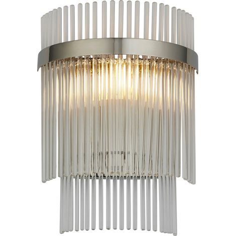 Endon Marietta Lampada da parete con paralume in vetro Nichel brillante (1/5)