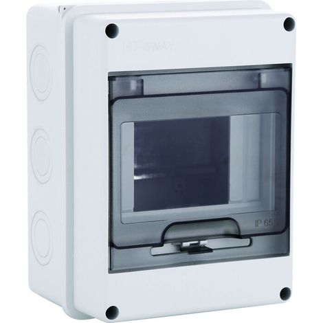 RHG Coffret Electrique Etanche Exterieur IP65, 5 Modules, IP65 ABS de Surface en Plastique, Boite de Boitier Etanche Electrique Exterieur, Armoire de Contrôle, Boitier de Jonction,