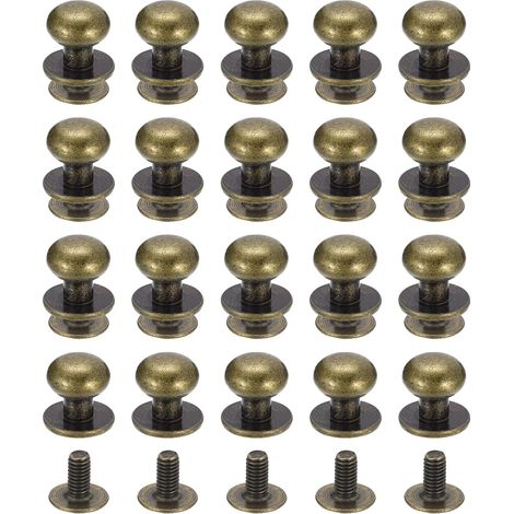 Lot de 50 9mm Clou à Tête Sphérique Ceinture Couleur Bronze (1/5)