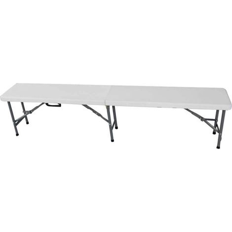 Panca Pieghevole Catering 182x30x43 h cm in Acciaio Grigio (1/2)