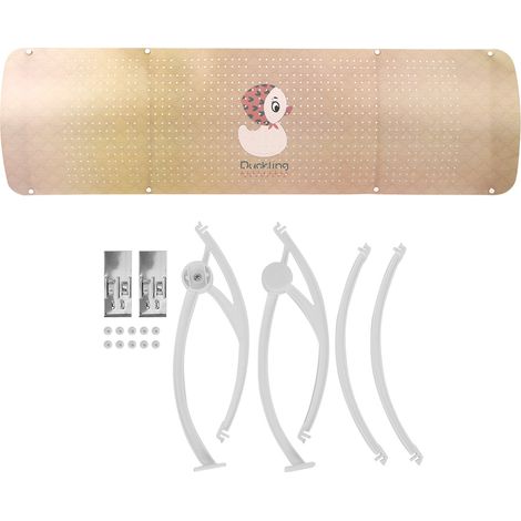 Pare-Vent Climatiseur - Protection Contre Le Souffle Direct - Motif Canard Pour Enfants - Installation Facile - Longueur 90 Cm (1/5)