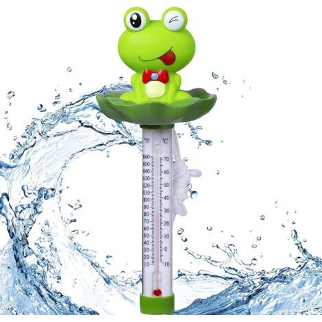 Thermomètre flottant pour piscine, thermomètre pour bassin avec corde, thermomètre pour pataugeoire, incassable, pour piscines intérieures et extérieures, spas, jacuzzis, grenouille (1/5)