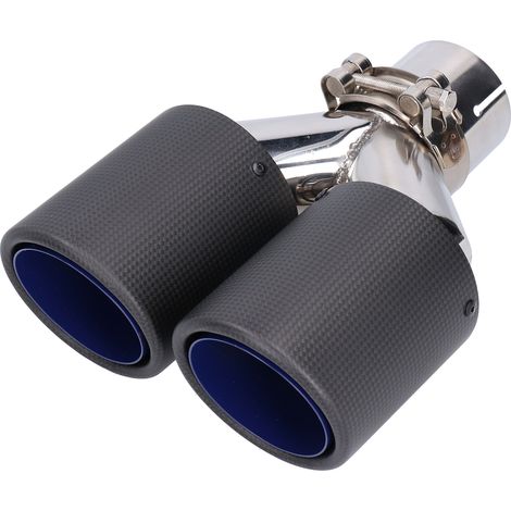 Embout d'échappement universel en fibre de carbone mat, double sortie en Y, pièce de queue (1/5)