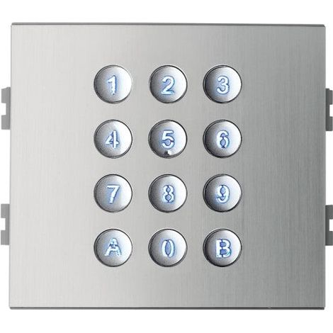 Teclado de control de accesos MDS con código de 6 dígitos y diseño en aluminio anodizado