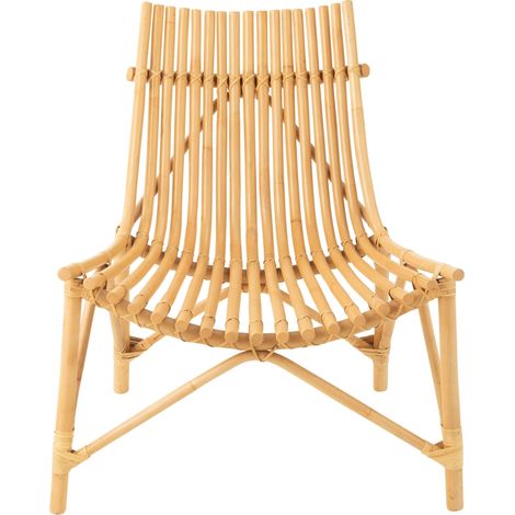 Fauteuil 77x80x84 cm en rotin, roseau et bambou naturel (1/5)