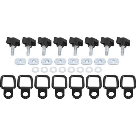 Kit de fixation rapide pour hard top, écrou à molette, anneau en D, attaches pour Jeep M10 M8 (1/5)