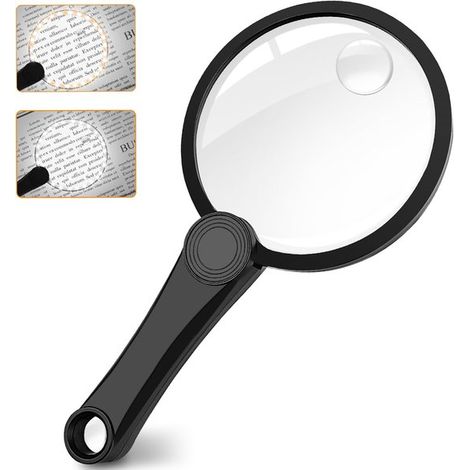 Loupe avec éclairage rechargeable – Grossissement 10X/20X/45X – 49 LED – 1200 mAh – USB (1/5)