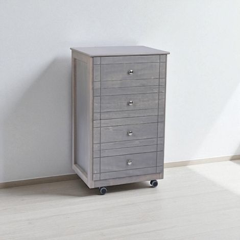 Carrello da cucina Cassettiera con piano legno Giada GRIGIO (1/5)