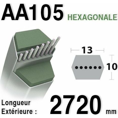 Courroie Pour Tondeuse Autoportee - 2720 mm - AA105 - Compatible AYP Bernard Loisirs Husqvarna Countax Snapper (1/4)
