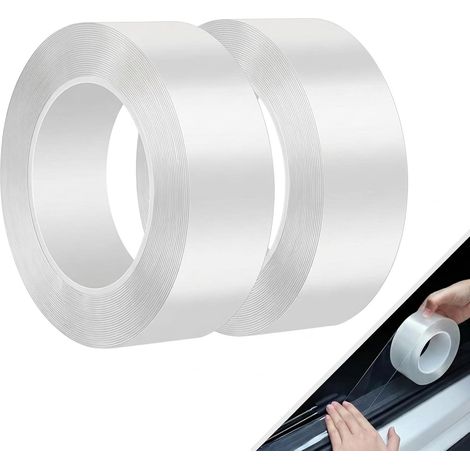 Film de protection de peinture transparent - Film de protection contre les chutes de pierres - 2 rouleaux de film autocollant - Film de protection en carbone pour seuils de porte (1/5)