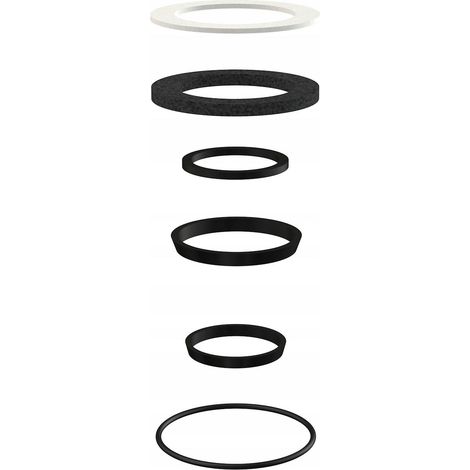Kit de réparation pour joints de siphon - 6 pièces - Caoutchouc - 100 % compatible - Pour éviers (1/2)