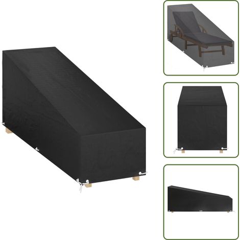 Funda para exteriores - vidaXL Funda para tumbona 12 ojales polietileno 200x65x35/60 cm - Funda impermeable