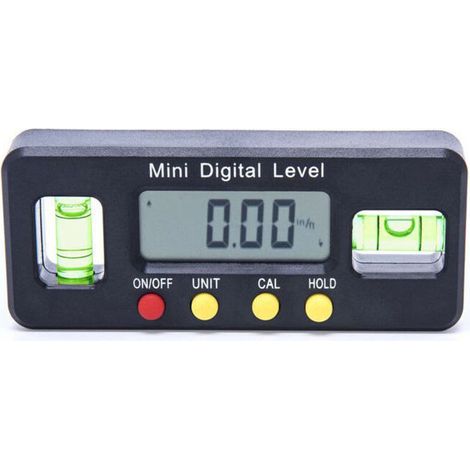 Livella elettronica digitale con display LCD, base magnetica, funzione di bloccaggio e ribaltamento – 100 mm