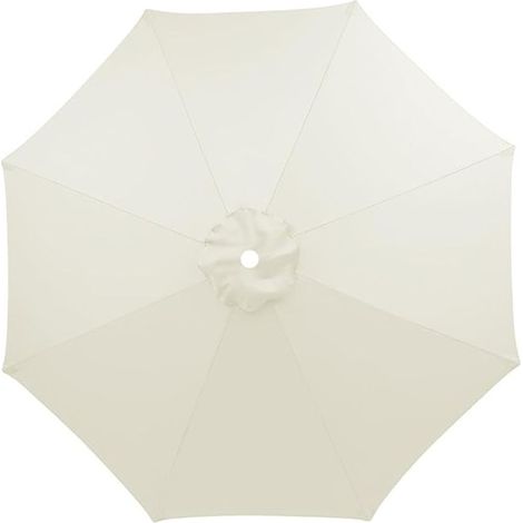 Toile de rechange épaisse et solide pour parasol de terrasse,3 m,8 baleines,blanc cassé(Cadre de parasol non inclus,auvent seulement) (1/5)