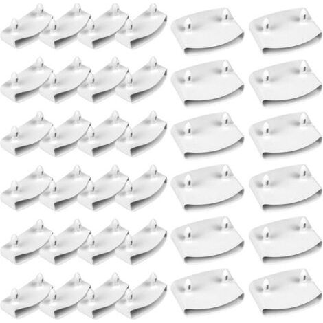 36 Embouts Lattes pour Sommier, Supports de Lattes pour Sommier, Capuchons Lattes pour Sommier 54mm, 24 x Embout de Lattes, 12 x Supports Centraux, pour 5.3cm - 5.5cm Latte de Li (1/4)
