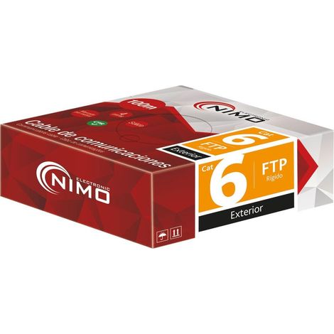 100m Ftp Cat6 Cavo di rete a bobina Cat6 per esterno nero Wir9047
