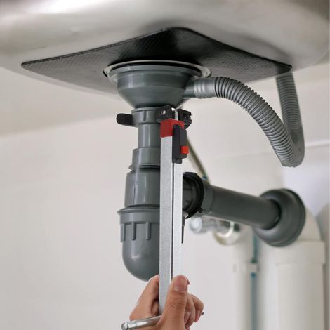 Beyamis Clé à lavabo télescopique 250 mm, tête pivotante à 180°, outil de plomberie pour lavabos de 10 à 64 mm de diamètre (1/5)
