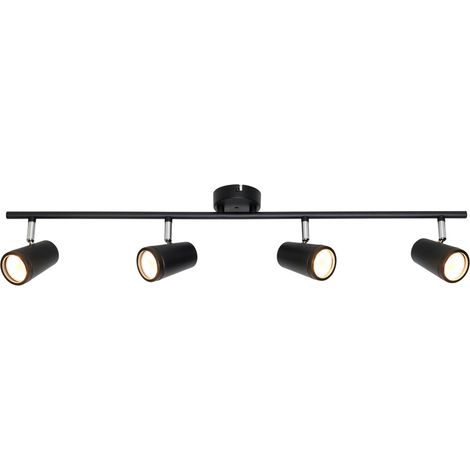 Litecraft Trisha Spotlight Bar Bathroom GU10 Adjustable 4 Light - Matte Black