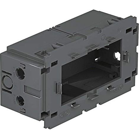 OBO Bettermann Caja de empotrar para aparatos 2 veces para Modul 45 51x76x140 poliamida gris hierro RAL 7011, 6288583