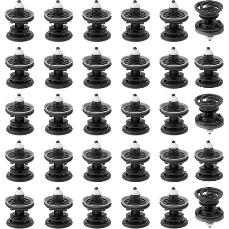30 Agrafe Panneau de Porte, 7L6868243, Plastique Noir, Garniture Intérieure, VW Golf Passat Audi Skoda