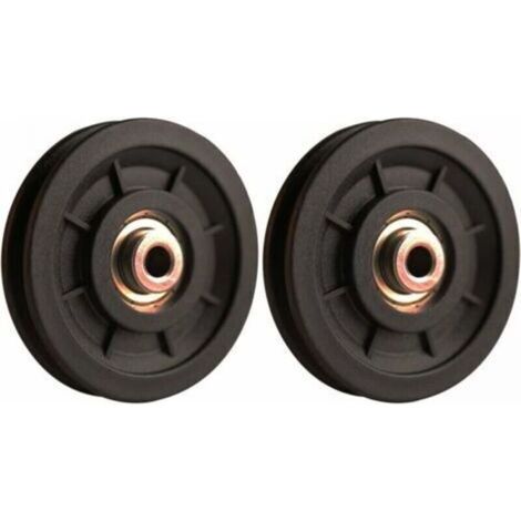 90 mm Roulement Poulie Nylon, Poulie Musculation, Roue Universelle pour câble Machine Gym équipement Porte de Garage, Porte coulissante poulie
