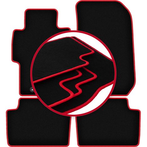 CARLUX-RED Autofußmatten für: Honda Accord VII Limousine, Kombi, Tourer, Type-S (2002-2008) (1/5)