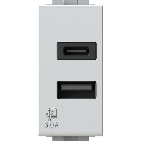 4 box modulo presa usb 3.0 compatibile bticino axolute bianca 4b.hd.usb.30 (1/4)