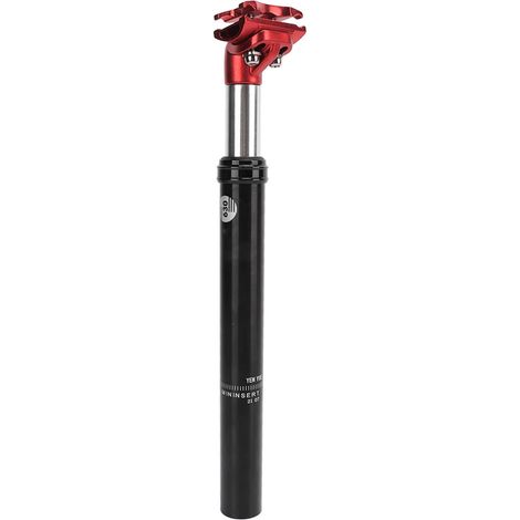 Tige de selle suspendue pour vélo, amortisseur à pression d'huile KSP630, aluminium 31.6x350mm, noir et rouge (1/5)