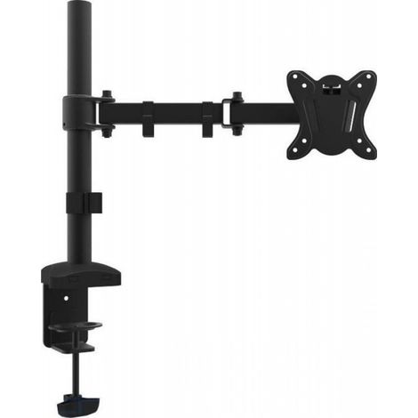 Support Écran - 13 À 27 Pouces - VESA 75x75 Et 100x100 - Inclinaison -45° À +45° Rotation 360° - Hauteur Réglable Manuellement - Noir - 1 Pièce