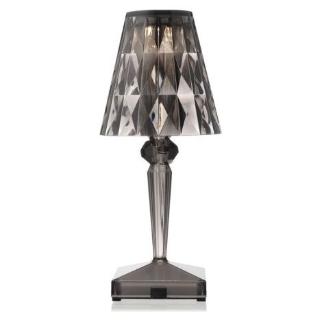 Lampada da tavolo a batteria Cristallo Fumé Kartell Battery 09140FU