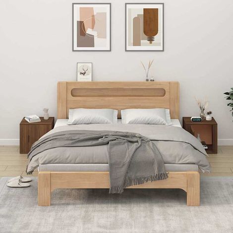 vidaXL Mesitas de noche 2 unidades color roble marrón 50x39x47 cm (1/4)
