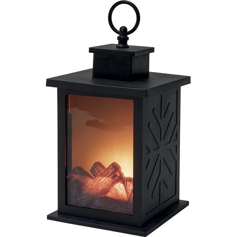 LANTERNA EFFETTO FIAMMA 12X12X18.5 CM (1/4)