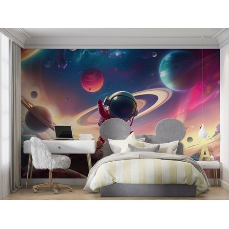 Papier peint espace aventure galactique 1 - 150 x 250 cm (1/2)