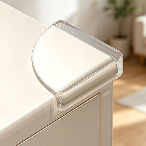 Protège-coins transparents anti-collision pour tables, fenêtres et meubles — protège contre les chocs et les impacts. (1/3)