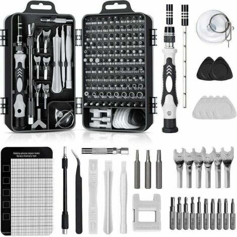 138 En 1 Mini Set Tournevis Precision Kit Tools Petit Boite Tournevis Torx Informatique Demontage Pc Portable Pour Macbook,Iphone,Réparation,Lunettes,Bricolage,Montre,Smartphone (1/4)