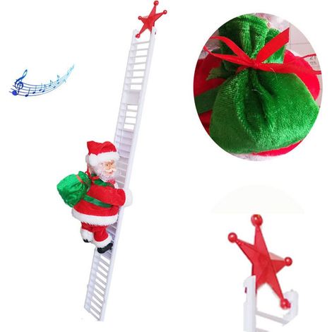 Échelle électrique décorative Père Noël blanche à une seule échelle (1/5)