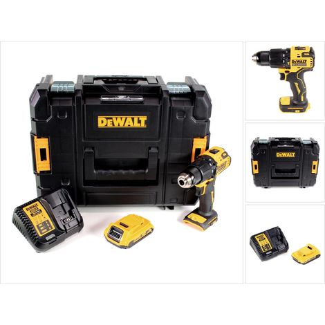 DeWalt DCD 709 D1T Trapano avvitatore a percussione a batteria 18 V 65 Nm + 1 batteria 2,0 Ah + caricabatteria in valigia TSTAK