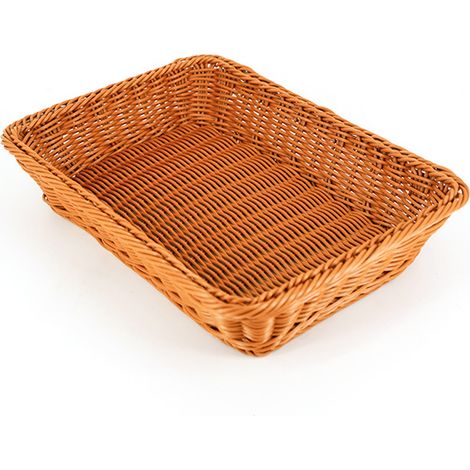 1 Panier à pain, imitation osier, plastique PP, résistant, pour fruits et légumes, cuisine et restaurant (1/5)